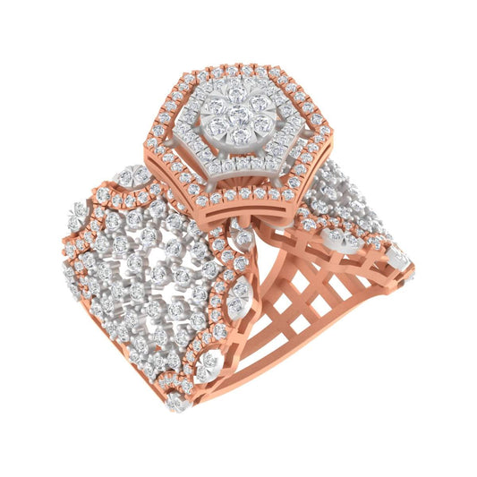 Royal Flourish Ring studded with Natural Diamonds ring