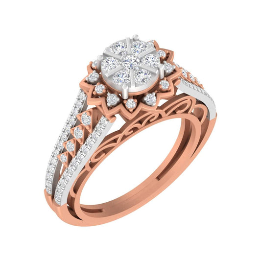 Minimalist Diamonds Ring