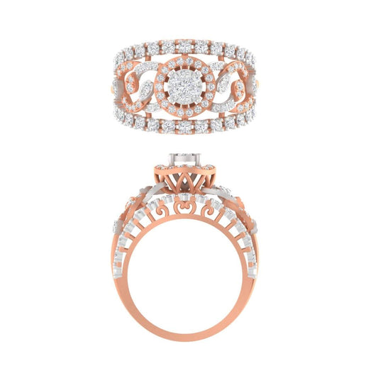 Elysian swirl Ring (Natural Diamonds)