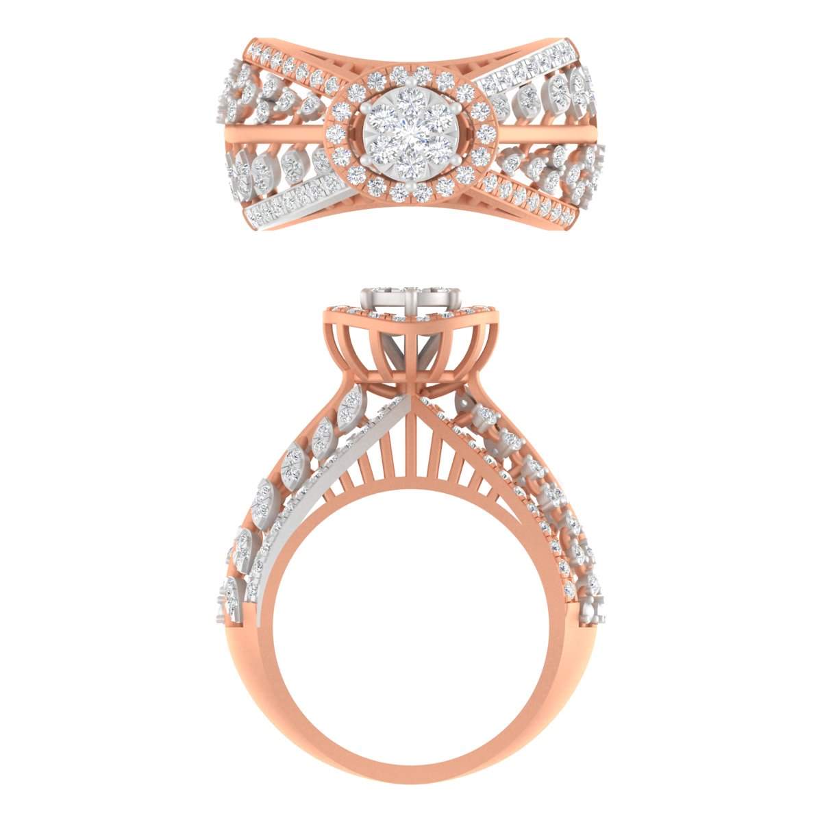 Celestial bloom  Diamond rings